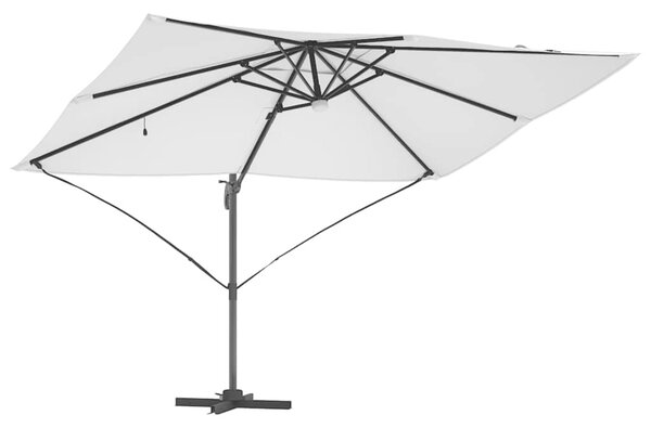Suncobran Pijesak 351 x 250 x 253 cm Poliester i aluminij - Smeđa / 351 x 250 x 253 cm