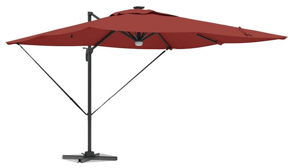 Roma Suncobran Crvena 286 x 284 x 270 cm Aluminij i poliester - Crvena / 286 x 284 x 270 cm