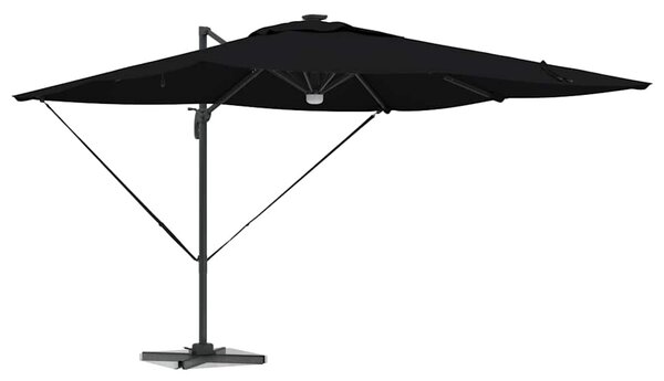 Roma Suncobran Crna 286 x 284 x 270 cm Aluminij i poliester - Crna / 286 x 284 x 270 cm
