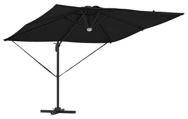 Roma Suncobran Crna 286 x 284 x 270 cm Aluminij i poliester - Crna / 286 x 284 x 270 cm