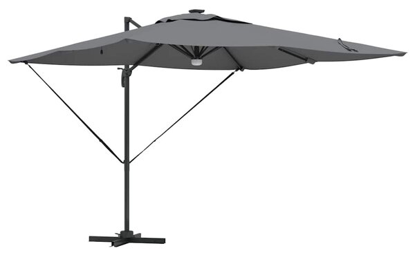 Roma Suncobran Antracit 286 x 284 x 270 cm Aluminij i poliester - Antracit / 286 x 284 x 270 cm