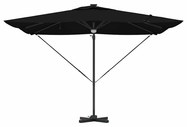 Roma Suncobran Crna 286 x 284 x 270 cm Aluminij i poliester - Crna / 286 x 284 x 270 cm