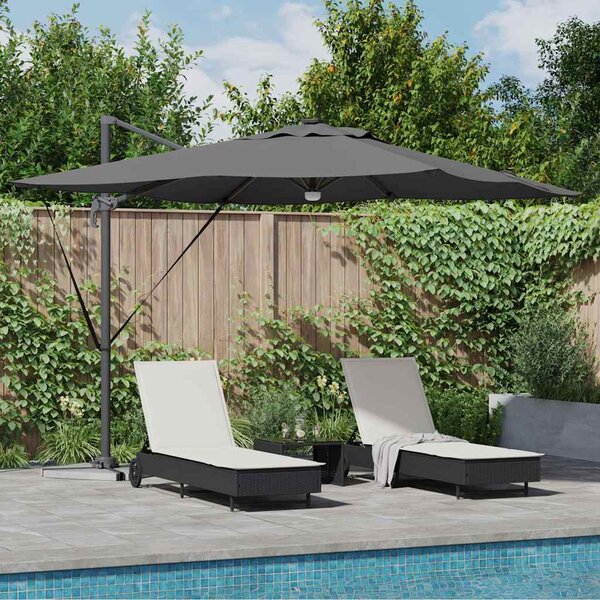 Roma Suncobran Antracit 286 x 284 x 270 cm Aluminij i poliester - Antracit / 286 x 284 x 270 cm