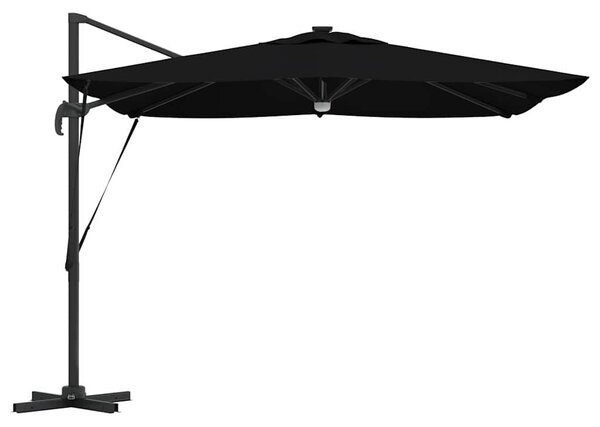 Roma Suncobran Crna 286 x 284 x 270 cm Aluminij i poliester - Crna / 286 x 284 x 270 cm