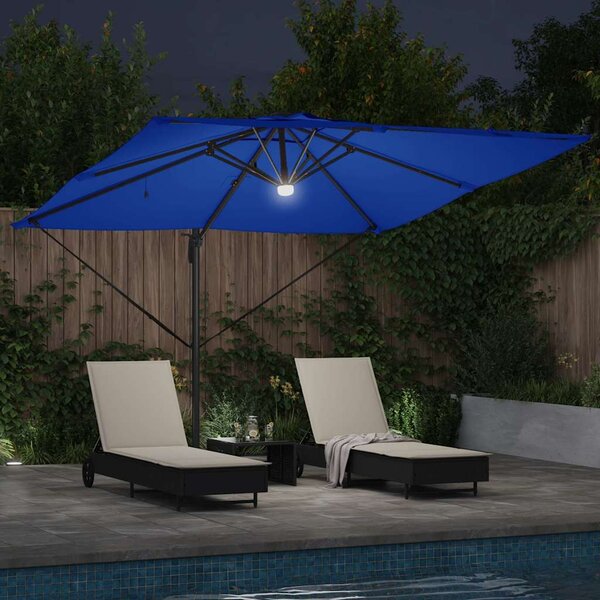 Roma Suncobran Plava 286 x 284 x 270 cm Aluminij i poliester - Plava / 286 x 284 x 270 cm