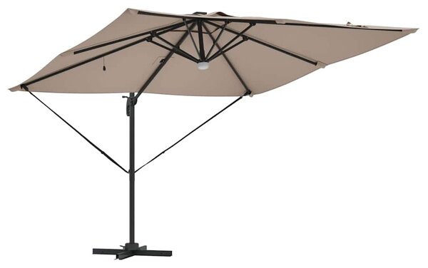 Roma Suncobran S LED lampica Sivo-smeđa 286 x 284 x 270 cm - Smeđesiva / 286 x 284 x 270 cm