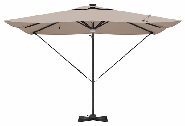 Roma Suncobran S LED lampica Sivo-smeđa 286 x 284 x 270 cm - Smeđesiva / 286 x 284 x 270 cm