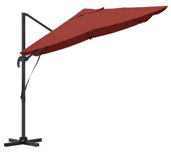 Suncobran Terakota 351 x 250 x 260 cm Poliester i aluminij - Cinober / 351 x 250 x 260 cm