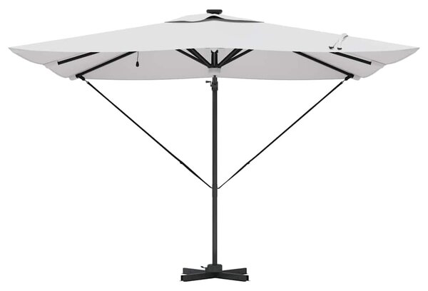 Roma Suncobran Bež 286 x 284 x 270 cm Aluminij i poliester - Svjetlosiva / 286 x 284 x 270 cm