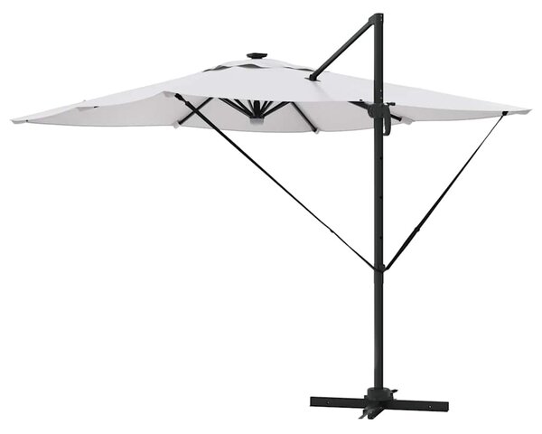 Roma Suncobran Bež 286 x 284 x 270 cm Aluminij i poliester - Svjetlosiva / 286 x 284 x 270 cm