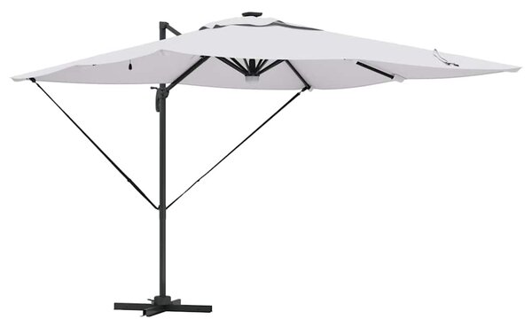 Roma Suncobran Bež 286 x 284 x 270 cm Aluminij i poliester - Svjetlosiva / 286 x 284 x 270 cm
