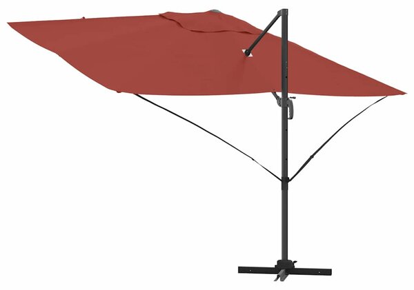 Suncobran Terakota 351 x 250 x 260 cm Poliester i aluminij - Cinober / 351 x 250 x 260 cm