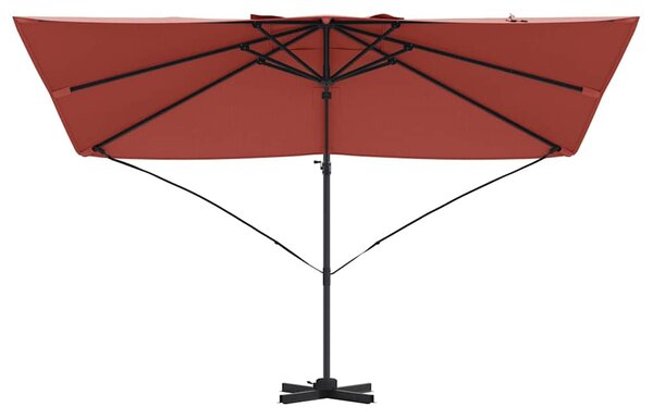 Suncobran Terakota 351 x 250 x 260 cm Poliester i aluminij - Cinober / 351 x 250 x 260 cm