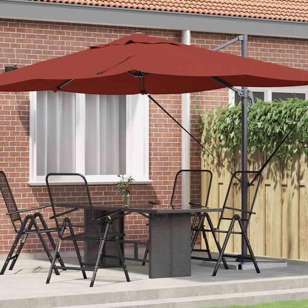 Suncobran Terakota 351 x 250 x 260 cm Poliester i aluminij - Cinober / 351 x 250 x 260 cm