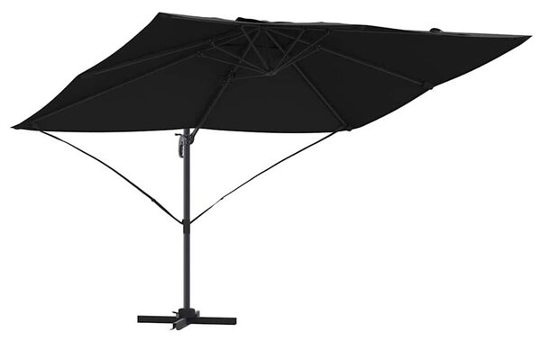 Suncobran Crna 351 x 250 x 260 cm Poliester i aluminij - Crna / 351 x 250 x 260 cm