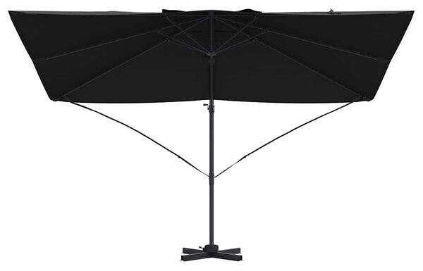Suncobran Crna 351 x 250 x 260 cm Poliester i aluminij - Crna / 351 x 250 x 260 cm