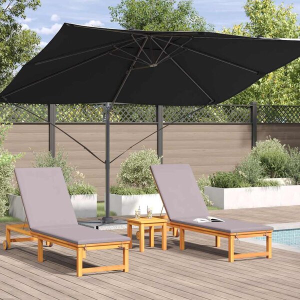 Suncobran Crna 351 x 250 x 260 cm Poliester i aluminij - Crna / 351 x 250 x 260 cm