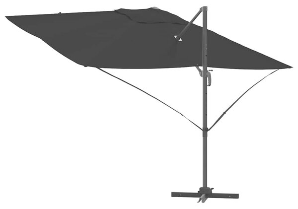 Suncobran Crna 351 x 250 x 260 cm Poliester i aluminij - Crna / 351 x 250 x 260 cm