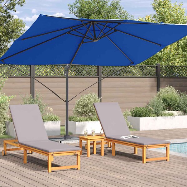 Suncobran Azurnoplava 351 x 250 x 260 cm Poliester i aluminij - Plava / 351 x 250 x 260 cm