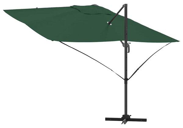 Suncobran Zelena 351 x 250 x 260 cm Poliester i aluminij - Zelena / 351 x 250 x 260 cm