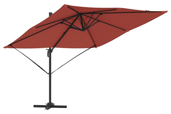 Roma Suncobran Crvena 286 x 284 x 265 cm Aluminij i poliester - Crvena / 286 x 284 x 265 cm