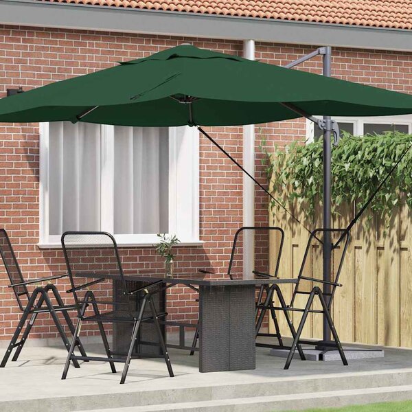 Suncobran Zelena 351 x 250 x 260 cm Poliester i aluminij - Zelena / 351 x 250 x 260 cm