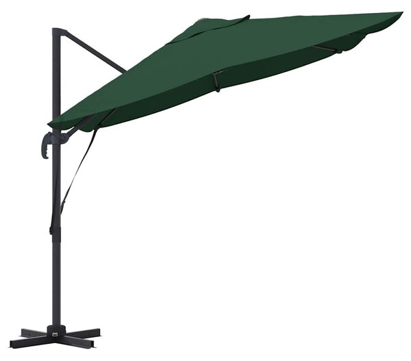 Suncobran Zelena 351 x 250 x 260 cm Poliester i aluminij - Zelena / 351 x 250 x 260 cm
