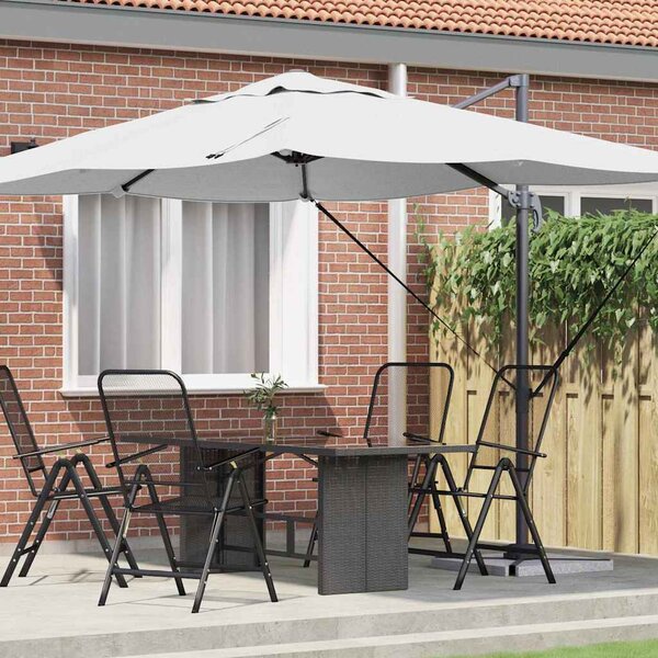 Suncobran Pijesak 351 x 250 x 260 cm Poliester i aluminij - Smeđa / 351 x 250 x 260 cm