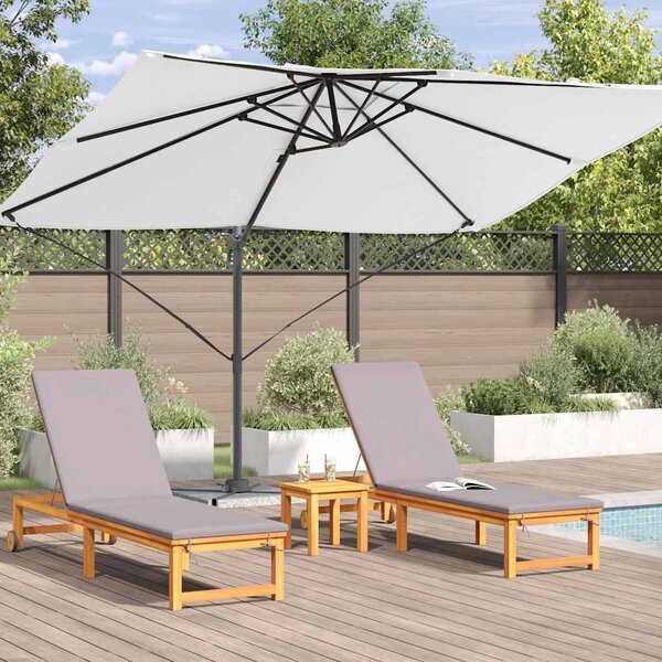 Suncobran Pijesak 351 x 250 x 260 cm Poliester i aluminij - Smeđa / 351 x 250 x 260 cm