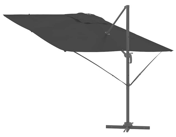 Roma Suncobran Crna 286 x 284 x 265 cm Aluminij i poliester - Crna / 286 x 284 x 265 cm