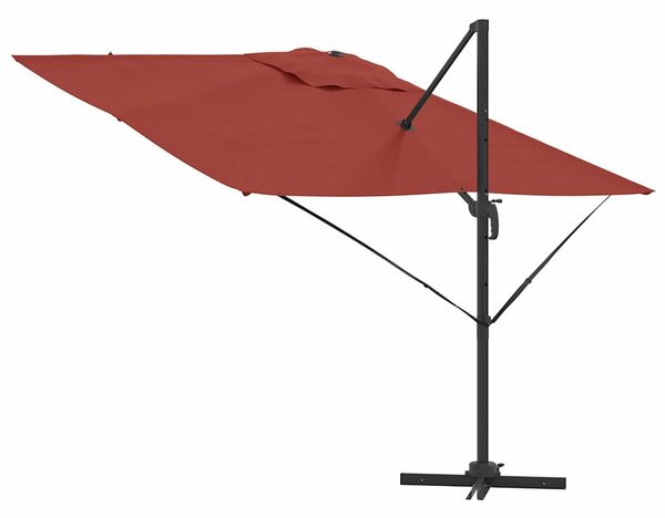 Roma Suncobran Crvena 286 x 284 x 265 cm Aluminij i poliester - Crvena / 286 x 284 x 265 cm