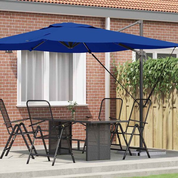 Roma Suncobran Plava 286 x 284 x 265 cm Aluminij i poliester - Plava / 286 x 284 x 265 cm