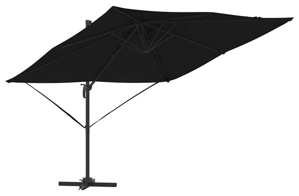 Roma Suncobran Crna 286 x 284 x 265 cm Aluminij i poliester - Crna / 286 x 284 x 265 cm