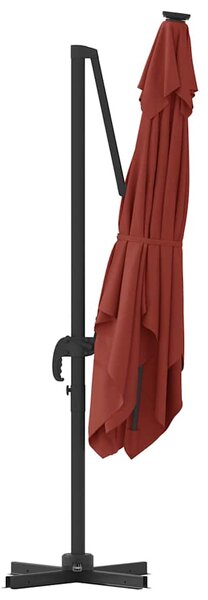 Roma Suncobran Crvena 286 x 284 x 265 cm Aluminij i poliester - Crvena / 286 x 284 x 265 cm