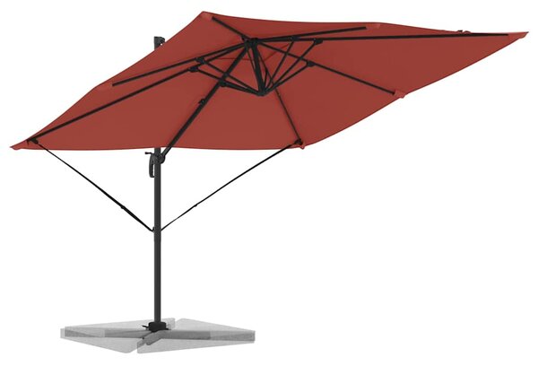 Roma Suncobran Crvena 286 x 284 x 265 cm Aluminij i poliester - Crvena / 286 x 284 x 265 cm