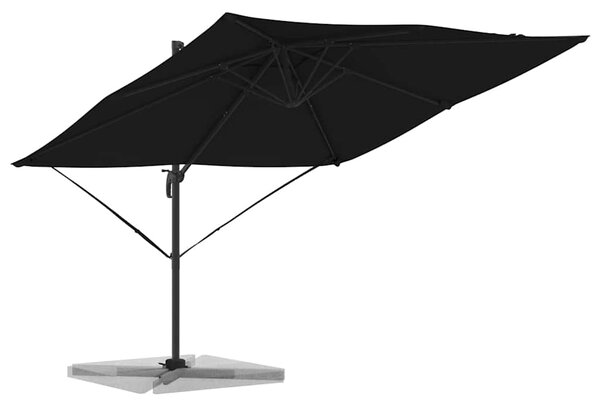 Roma Suncobran Crna 286 x 284 x 265 cm Aluminij i poliester - Crna / 286 x 284 x 265 cm