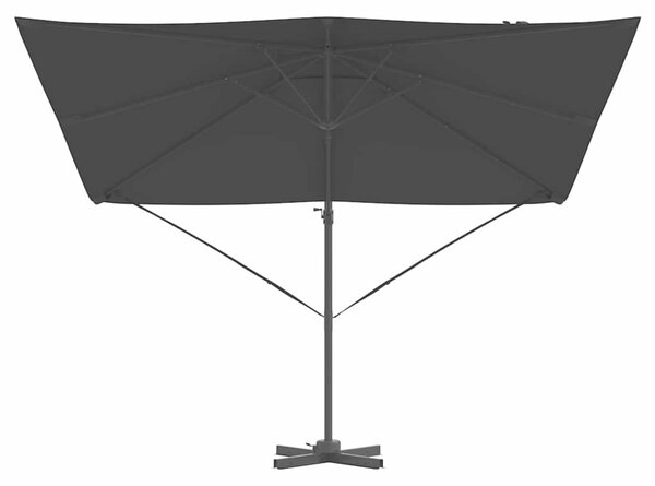 Roma Suncobran Crna 286 x 284 x 265 cm Aluminij i poliester - Crna / 286 x 284 x 265 cm
