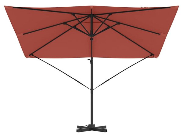 Roma Suncobran Crvena 286 x 284 x 265 cm Aluminij i poliester - Crvena / 286 x 284 x 265 cm