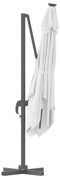 Roma Suncobran Bež 286 x 284 x 265 cm Aluminij i poliester - Svjetlosiva / 286 x 284 x 265 cm