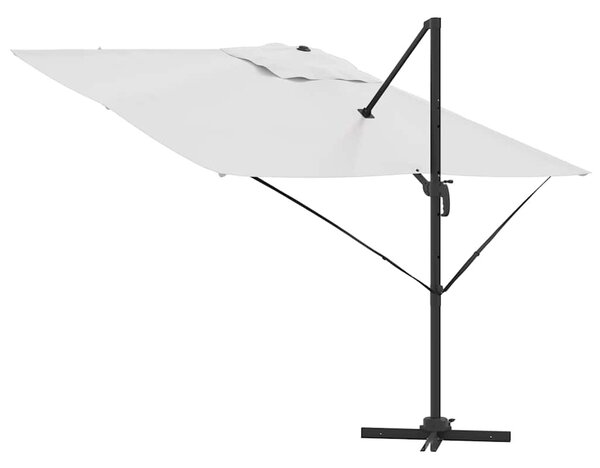 Roma Suncobran Bež 286 x 284 x 265 cm Aluminij i poliester - Svjetlosiva / 286 x 284 x 265 cm