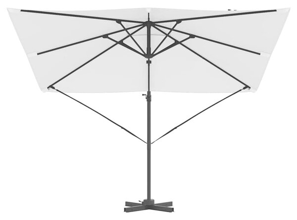 Roma Suncobran Bež 286 x 284 x 265 cm Aluminij i poliester - Svjetlosiva / 286 x 284 x 265 cm