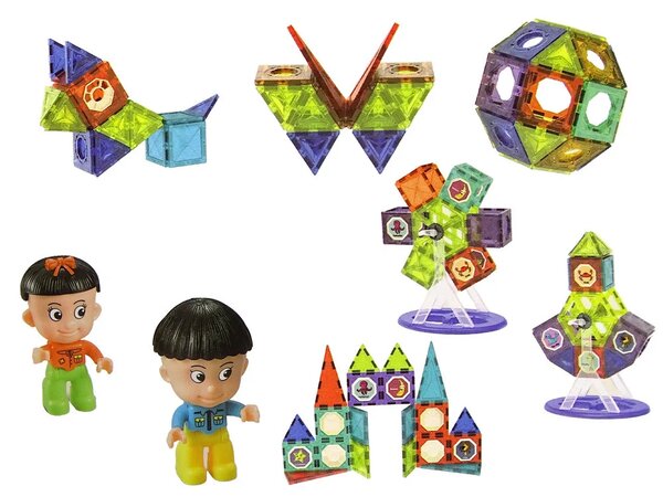 Magnetne kockice 3D, vrtuljak vražjeg mlina, 71 komad