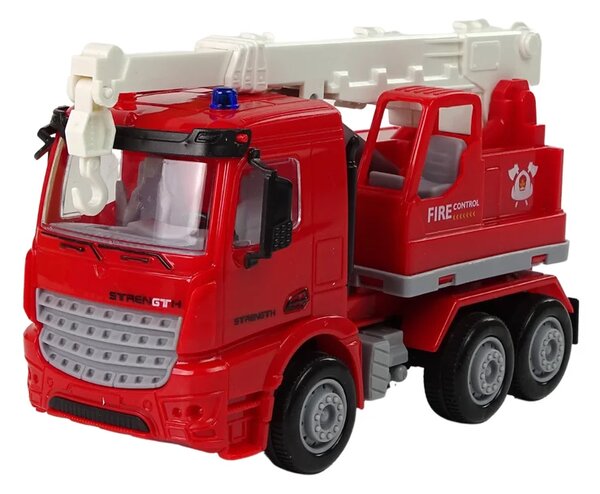 Set vatrogasne brigade s dizalicom, prometni znakovi, 16 cm