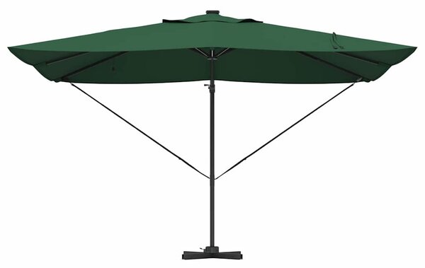 Suncobran Zelena 352 x 251 x 265 cm Poliester i aluminij - Zelena / 352 x 251 x 265 cm