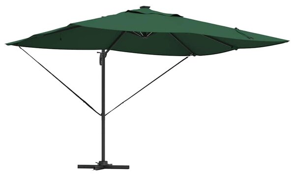 Suncobran Zelena 352 x 251 x 265 cm Poliester i aluminij - Zelena / 352 x 251 x 265 cm