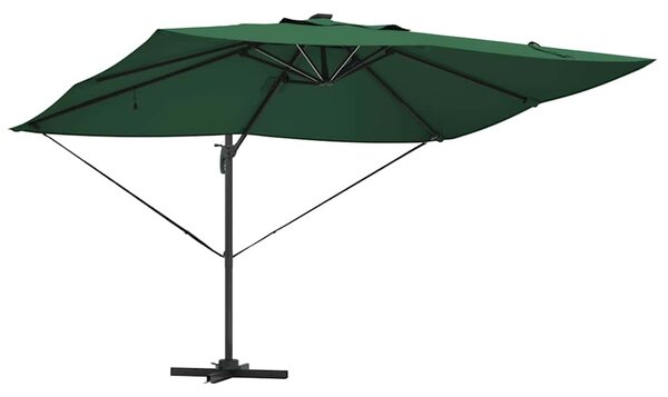 Suncobran Zelena 352 x 251 x 265 cm Poliester i aluminij - Zelena / 352 x 251 x 265 cm