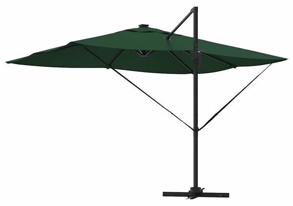 Suncobran Zelena 352 x 251 x 265 cm Poliester i aluminij - Zelena / 352 x 251 x 265 cm