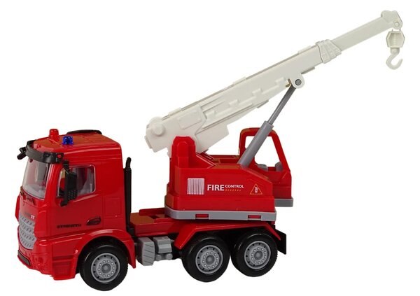 Set vatrogasne brigade s dizalicom, prometni znakovi, 16 cm