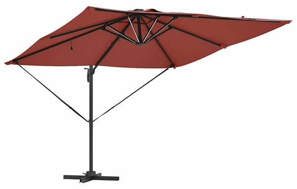 Suncobran Terakota 286 x 284 x 270 cm Aluminij i poliester - Crvena / 286 x 284 x 270 cm