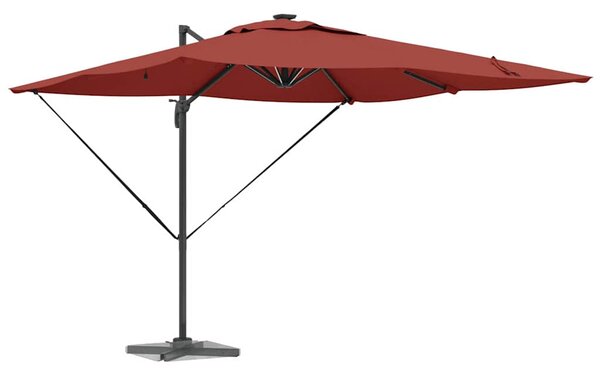 Suncobran Terakota 286 x 284 x 270 cm Aluminij i poliester - Crvena / 286 x 284 x 270 cm